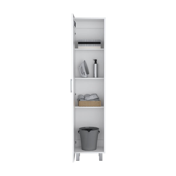 English Elm Storage Cabinet Molekeede – Stylish White Organizer With Lockable Doors & Versatile Shelves For Home B092123123-GIGA