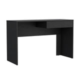 Modern Black Wengue Computer Desk with Drawer | 47.3