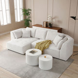 English Elm L-Shape Sectional Sofa, Beige (Left-Facing Chaise)