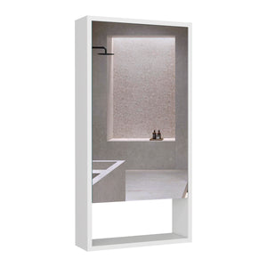 English Elm Medicine Cabinet Irvine - Stylish White Finish With Large Mirror & Smart Shelving For Storage Solutions B092122954
