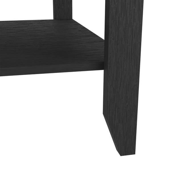 English Elm Coffee Table San Jose - Sleek Black Wengue Finish With One Shelf For Stylish Storage & Display B092123333