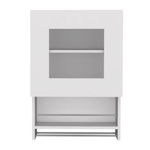 English Elm Kitchen Wall Cabinet Papua White Finish - 3 Adjustable Shelves, Easy Assembly, Durable Particle Board Storage (23.6"x17.3") B092123309