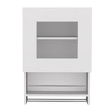 English Elm Kitchen Wall Cabinet Papua, Three Shelves, White Finish