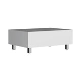 Annapolis Lift Top Coffee Table, White Finish, Hidden Storage, Wheel Locks | 31.5