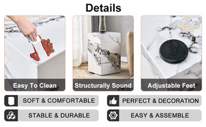 English Elm Modern White Mdf Coffee Table With Stylish Cube Design - Perfect For Small Spaces & Any Room W1151P194280