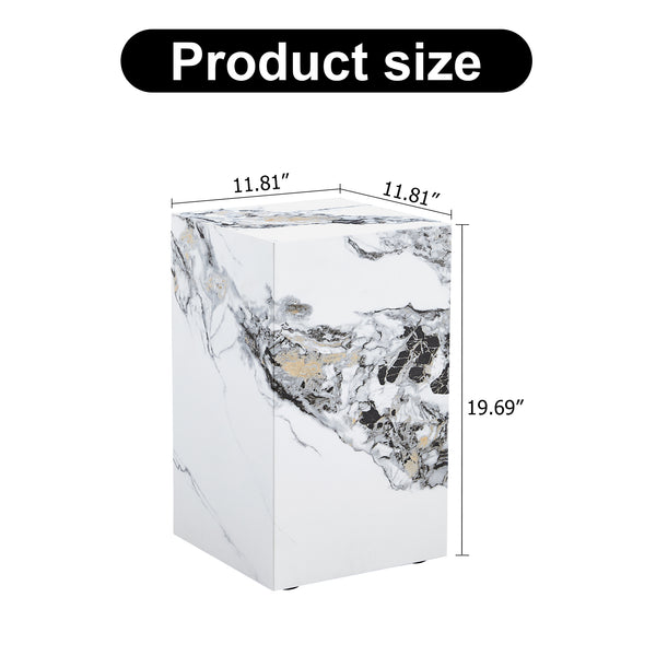 English Elm Modern White Mdf Coffee Table With Stylish Cube Design - Perfect For Small Spaces & Any Room W1151P194280