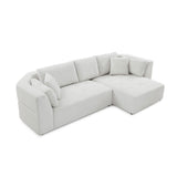 English Elm L-Shape Sectional Sofa, Beige (Right-Facing Chaise)