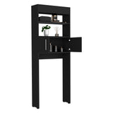 English Elm Over The Toilet Cabinet Jozz, Double Door, Two Shelves, Black Wengue Finish