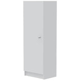 English Elm Pantry Miami, Single Door Cabinet, White Finish