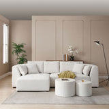 English Elm L-Shape Sectional Sofa, Beige (Left-Facing Chaise)