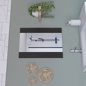 English Elm Mirror Rectangular Weeds Mirror in Black Wengue Finish, Durable Particleboard, 17.7x23.6in Accent Decor B092123013