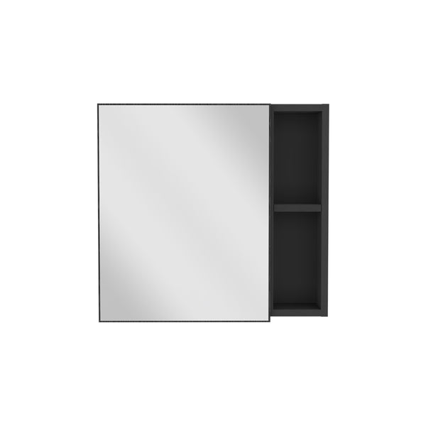 English Elm Medicine Cabinet Viking - Sleek Black Wengue, 3 Internal Shelves, Mirror Door & 2 External Shelves B092123096