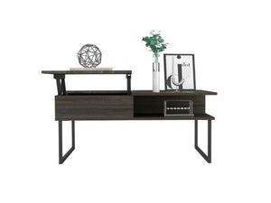 English Elm Lift Top Coffee Table Juvve - Modern Carbon Espresso Design With Hidden Storage & Open Shelf B092122813