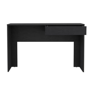 English Elm Computer Desk Harrisburg One Drawer Wengue Finish 47.3" Wide Workstation Durable Particleboard Black B092122943