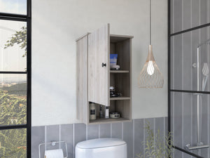 English Elm Medicine Cabinet Porto - Stylish Light Gray Storage With Soft-Close Door & Adjustable Shelves, 33” L B092123053