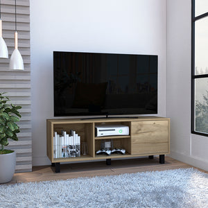 English Elm Tv TV Stand for TVs up to 55" Dext with Double Door Cabinet, Durable Particle Board, 63.8" Top Beige B092122931