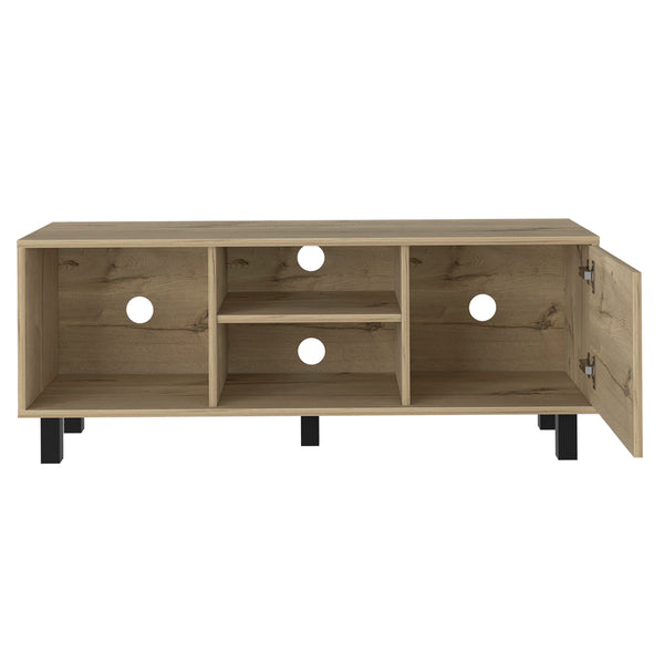 English Elm Tv TV Stand for TVs up to 55" Dext with Double Door Cabinet, Durable Particle Board, 63.8" Top Beige B092122931