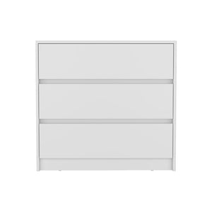 English Elm Dresser Maldus: Stylish Three-Drawer Storage Solution In Modern White Finish For Any Space B092122831