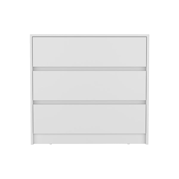 English Elm Dresser Maldus: Stylish Three-Drawer Storage Solution In Modern White Finish For Any Space B092122831