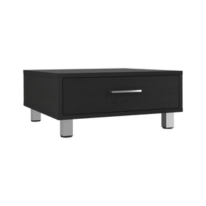 English Elm Coffee Table Albuquerque - Sleek Black Wengue Finish With Hidden Drawer For Stylish Storage & Elegance B092123328