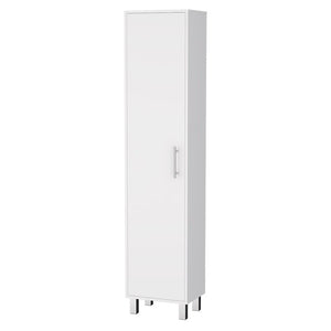 English Elm Storage Cabinet Buccan - Sleek White Finish For Organized Laundry, Bathroom & Small Spaces Essentials B092123126-GIGA