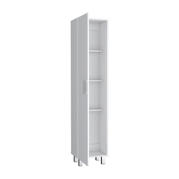 English Elm Storage Cabinet Molekeede – Stylish White Organizer With Lockable Doors & Versatile Shelves For Home B092123123-GIGA