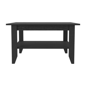 English Elm Coffee Table San Jose - Sleek Black Wengue Finish With One Shelf For Stylish Storage & Display B092123333