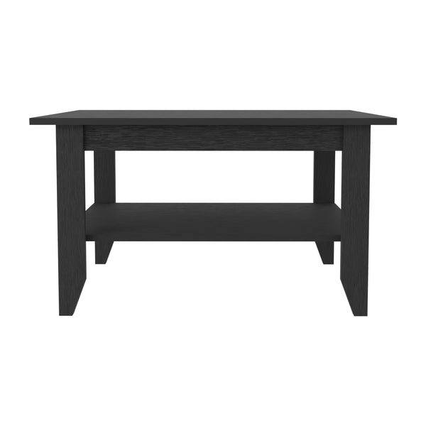 English Elm Coffee Table San Jose - Sleek Black Wengue Finish With One Shelf For Stylish Storage & Display B092123333