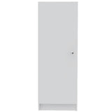 English Elm Pantry Miami, Single Door Cabinet, White Finish