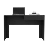 English Elm Computer Desk Harrisburg, One Drawer, Black Wengue Finish