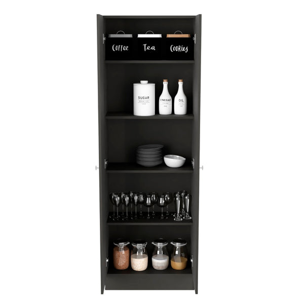English Elm Storage Cabinet Pipestone - Sleek Double Door Design In Black Wengue Finish For Ultimate Organization B092123043-GIGA