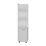 English Elm Freestanding Cabinet Kairatu, One Drawer, White Finish