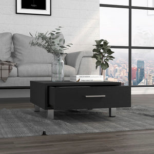 English Elm Coffee Table Albuquerque, One Drawer, Black Wengue Finish