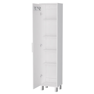 English Elm Storage Cabinet Buccan - Sleek White Finish For Organized Laundry, Bathroom & Small Spaces Essentials B092123126-GIGA