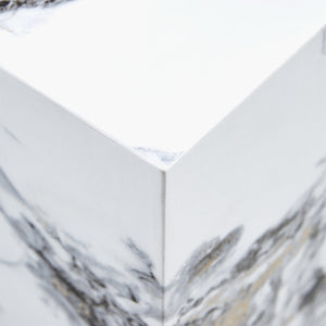 English Elm Modern White Mdf Coffee Table With Stylish Cube Design - Perfect For Small Spaces & Any Room W1151P194280