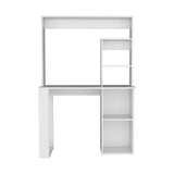 English Elm Desk Ryndon, Hutch, White Finish