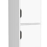 Kitchen Pantry Wallas with 4 Shelves, 2 Doors, Oak/White Finish