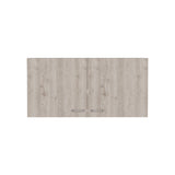 English Elm Wall Cabinet Toran, Two Shelves, Double Door, White / Light Gray Finish