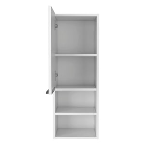 English Elm Medicine Cabinet Hazelton with Open Lower Shelves and Interior Storage, Easy Assembly, Durable Finish White B092122814