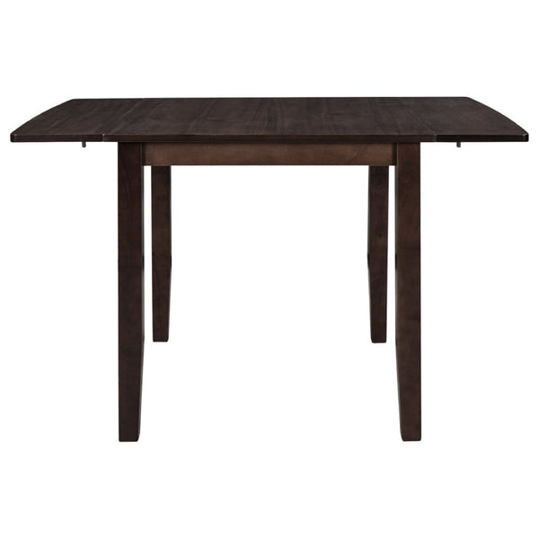English Elm Topmax Drop Leaf Wood Breakfast Nook Table Set with X Back Chairs for Two Espresso N717S000164P