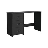 English Elm Writting Desk Riverside,Three Drawers, Black Wengue Finish