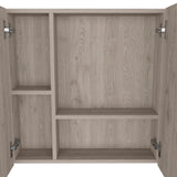 English Elm Medicine Cabinet Prague, Four Internal Shelves, Single Door, Light Gray Finish