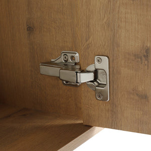 English Elm 48" Wall Mounted Bathroom Vanity With Double Sink, Soft-Close Doors, Modern Design & Storage Solutions W999S00105