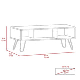 English Elm Coffee Table Minnesota, Two Shelves, Carbon Espresso Finish