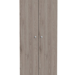 English Elm Storage Cabinet Pipestone - Tall Double Door In Light Gray, Ideal For Organizing Any Space! B092123044-GIGA