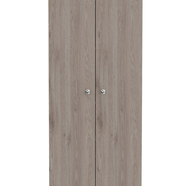 English Elm Storage Cabinet Pipestone - Tall Double Door In Light Gray, Ideal For Organizing Any Space! B092123044-GIGA