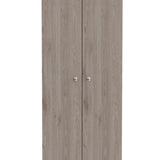 English Elm Storage Cabinet Pipestone, Double Door, Light Gray Finish