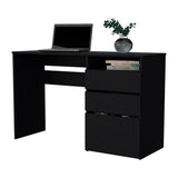 English Elm Computer Desk San Diego, One Shelf, Black Wengue Finish