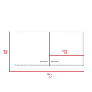 English Elm Wall Cabinet Toran – Modern Double Door Design With White & Light Oak Finish For Stylish Storage B092123089-GIGA