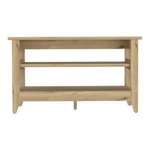 English Elm Storage Bench Susho – Versatile Light Oak Finish With Open Shelving For Stylish Home Organization B092123080-GIGA